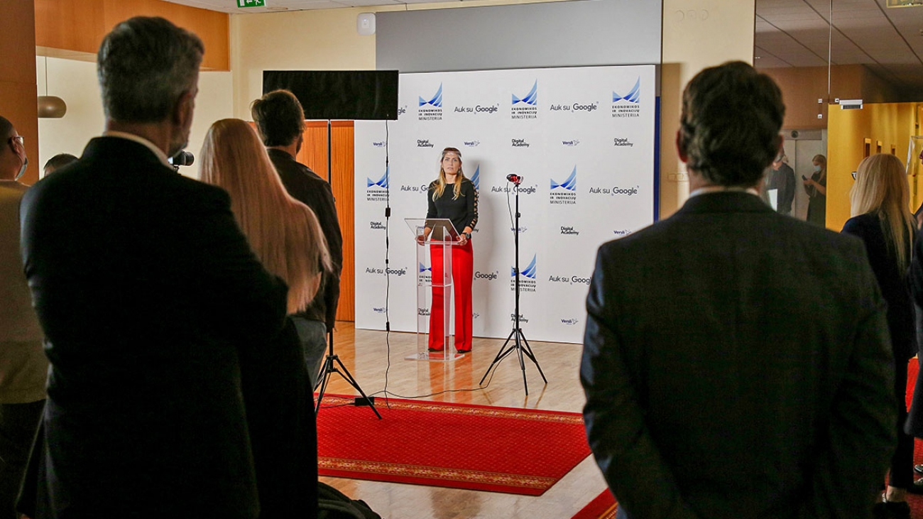 Vaida Zibalytė “Auk su Google” spaudos konferencijoje